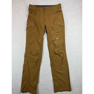 Eddie Bauer First Ascent Guide Hiking Pants Men 33x33 Brown Stretch Outdoor Tech